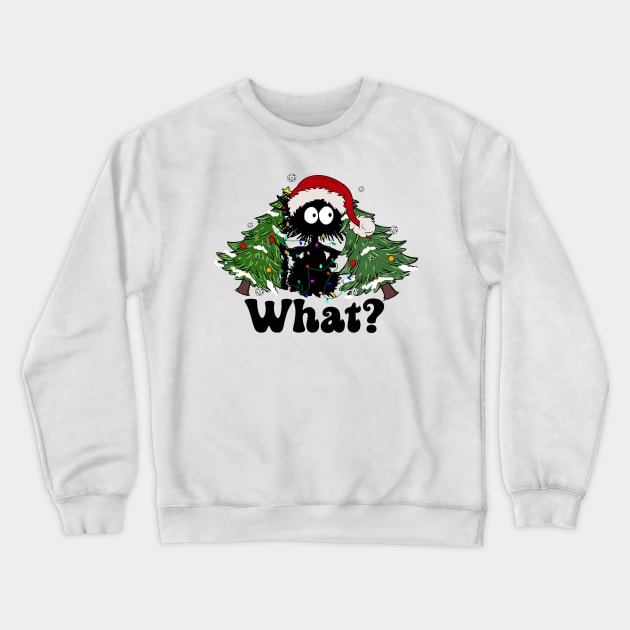 Christmas Cat Crewneck Sweatshirt by MZeeDesigns